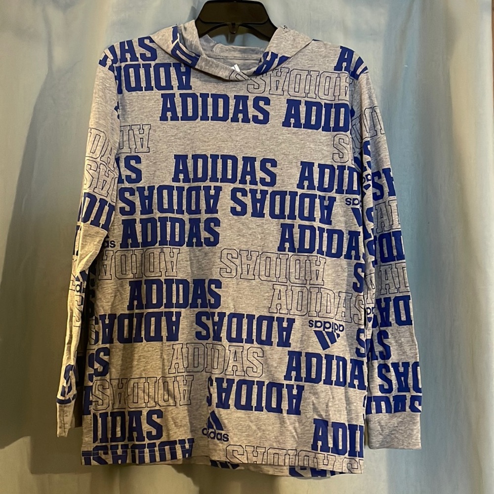 Adidas long sleeve with hood shirt